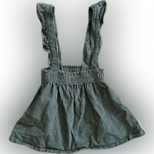 Olive Green Ruffle Strap Overall Skirt - FREE W/ PURCHASE